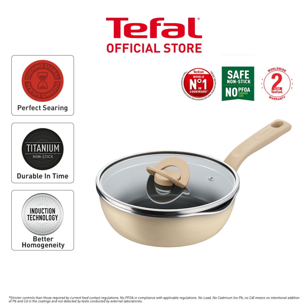 Tefal One Pick Pot Tiefe Pfanne 24cm - Für 3 Personen Mit Titanium Antihaft
