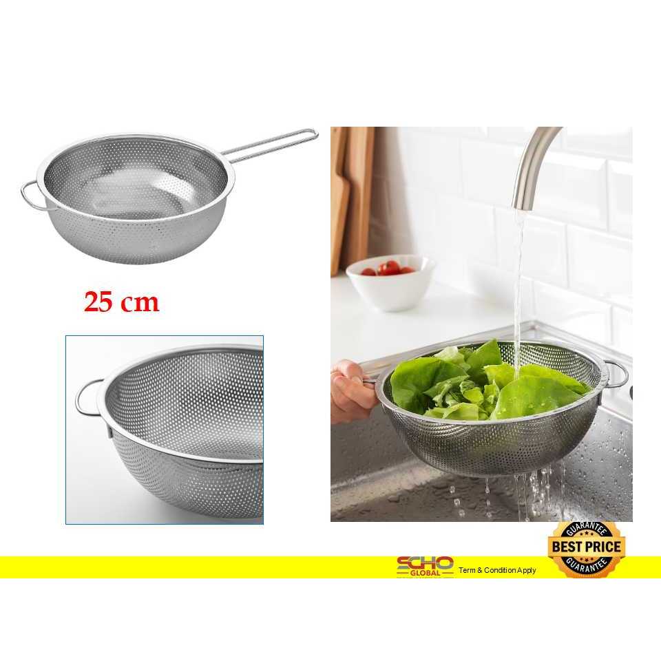 IKEAIDEALISK Colander, Stainless Steel 25cm Shopee Malaysia