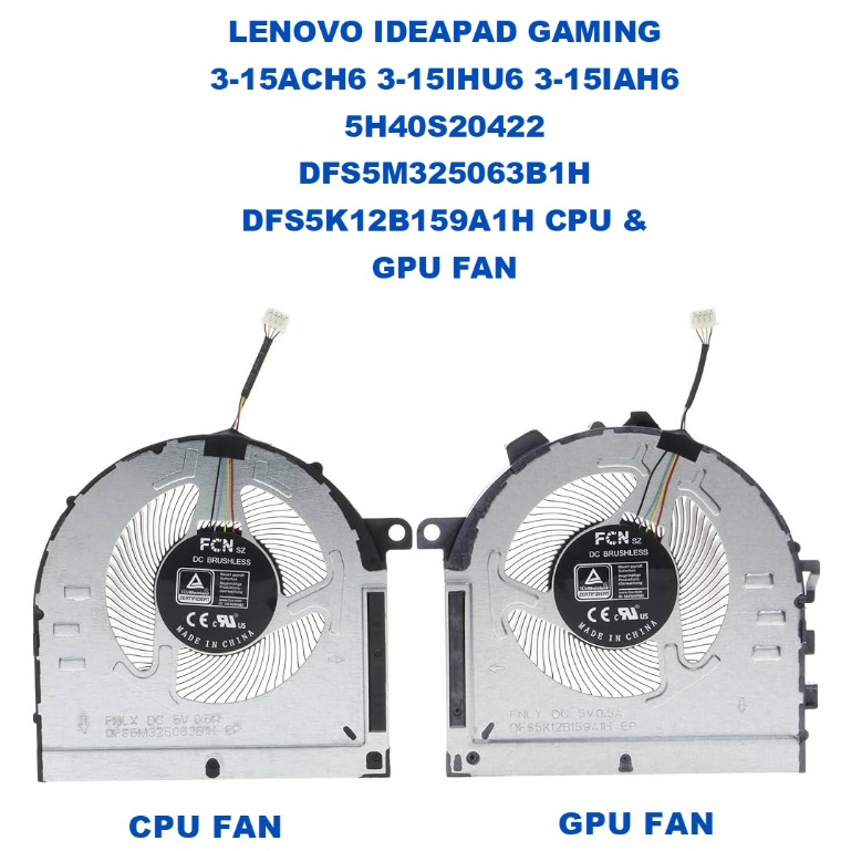 CPU-Lüfter für Lenovo Creator 5-15IMH05 IaPad Gaming 3i-15ARH05 Lüfter Kühler Kühler DC28000F7F0 FMHN 5F10S13912 DC5V 8-polig  7