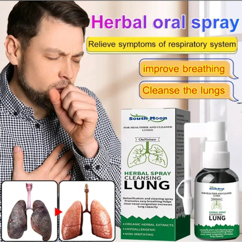 South Moon Clear Lung Nasal Spray Herbal Repair Spray Lung Protection ...