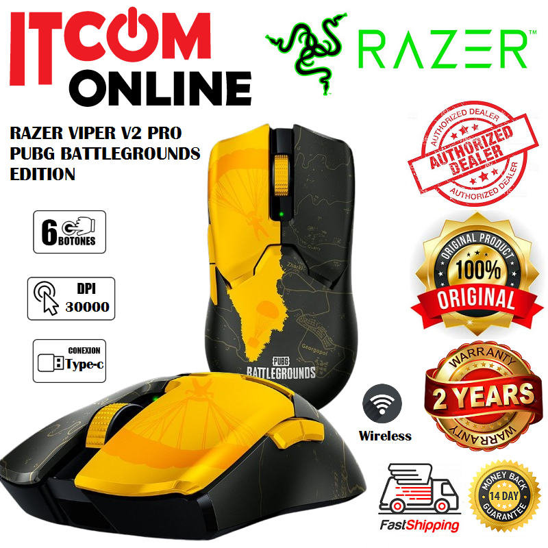 RAZER VIPER V2 PRO USB WIRELESS GAMING MOUSE PUBG BATTLEGROUNDS EDITION ...