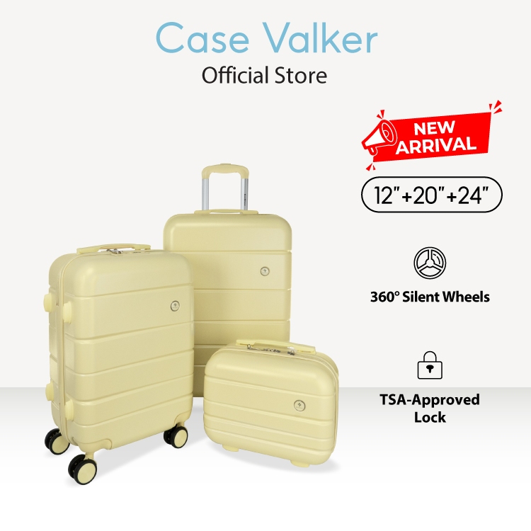 Case Valker Anna ABS + PC 3 in 1 Hard Case Luggage Set TSA Lock (24