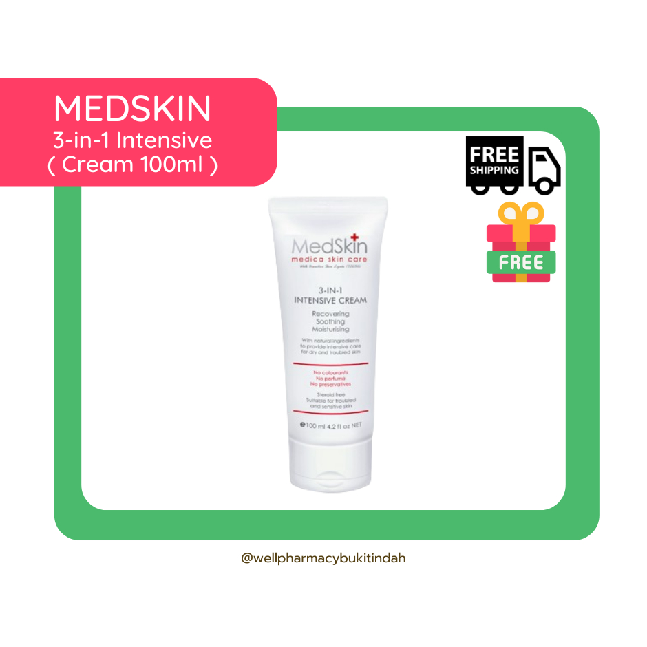 Medskin 3in1 Intensive Cream FOC GIFTs For Dry/Sensitive/Allergic