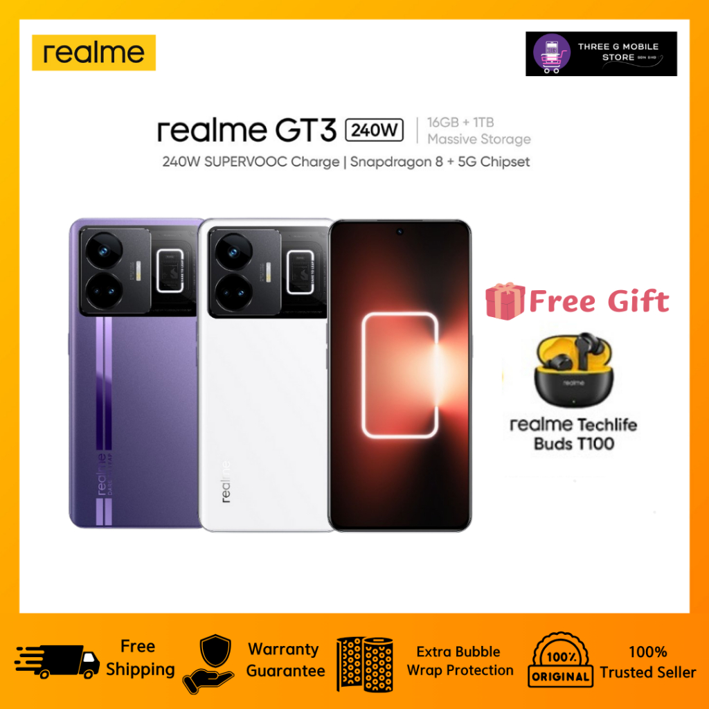realme GT3 | 240W SUPERVOOC Charge | 16GB+1TB Massive Storage ...