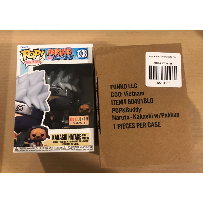 Funko Pop Naruto Shippuden Kakashi Hatake with Pakkun #1338 Box Lunch ...