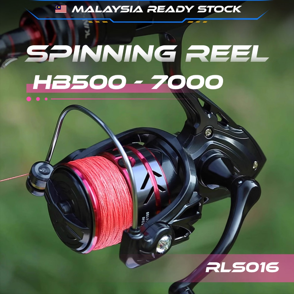 MR.T】 Long Cast Spinning Reel murah HB500-7000 5.2:1 Stainless