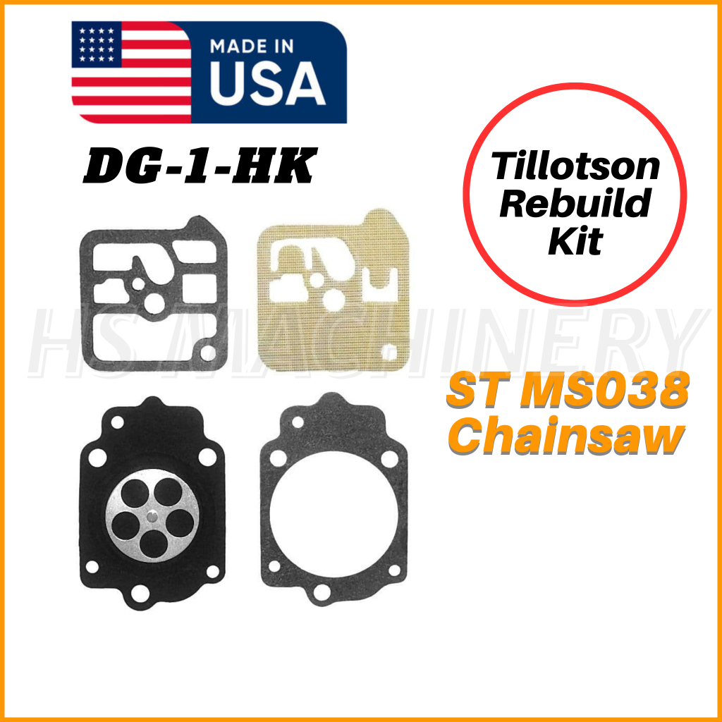 Heavy Duty MS038 Chainsaw Tillotson Carburetor Repair Kit Diaphragm Set