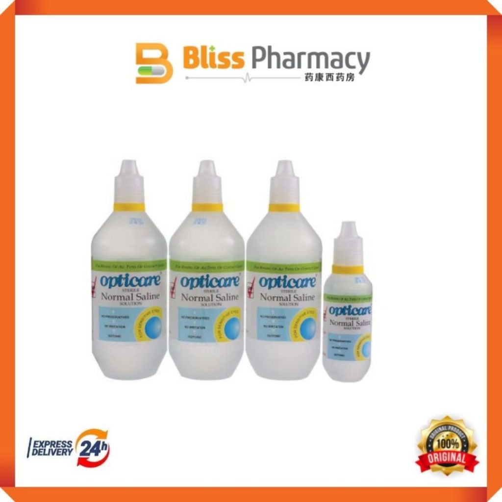 opticare normal saline 500ml x 3 + 120ml | Shopee Malaysia