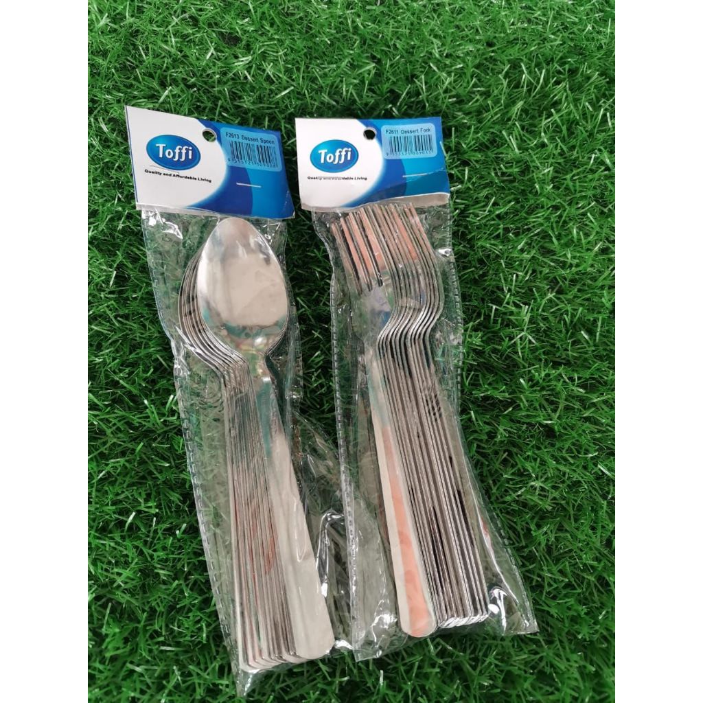 Fork And Spoon SUDU GARFU STAINLESS STEEL THICK/TEBAL(12pcs/pack)/ Sudu ...