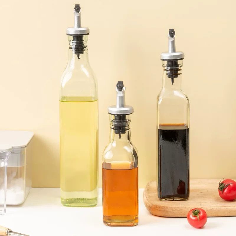 Seasoning Glass Oil Dispenser Cooking Oil Bottle Vinegar Soy Sauce