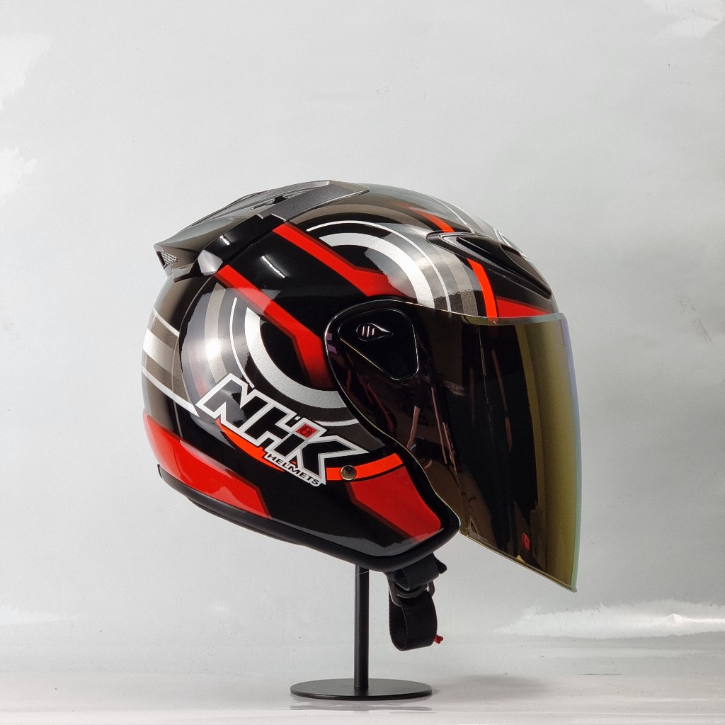 NHK Helmet R6 v2 Xion (Black/Red Glossy) | Shopee Malaysia