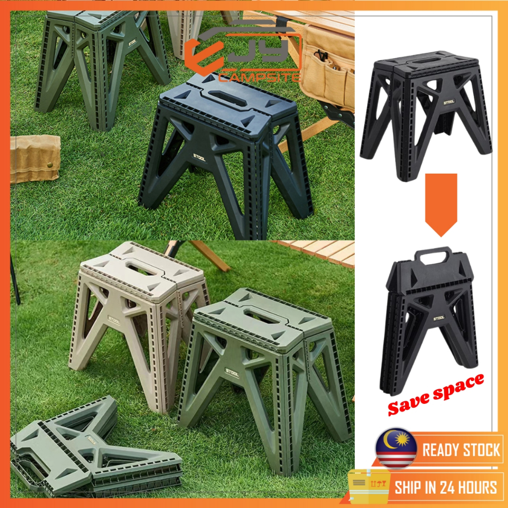 Military Style Camping Stool Foldable Portable Folding Step Stool