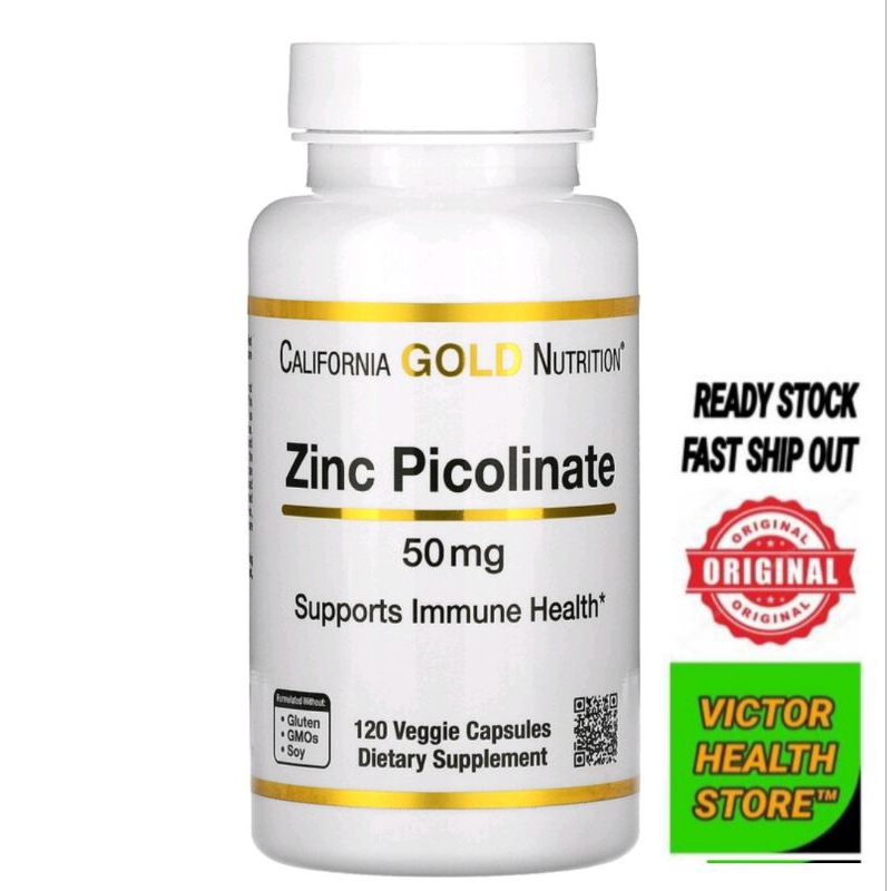 Zinc Picolinate, 50 mg, 120 Veggie Capsules California Gold Nutrition