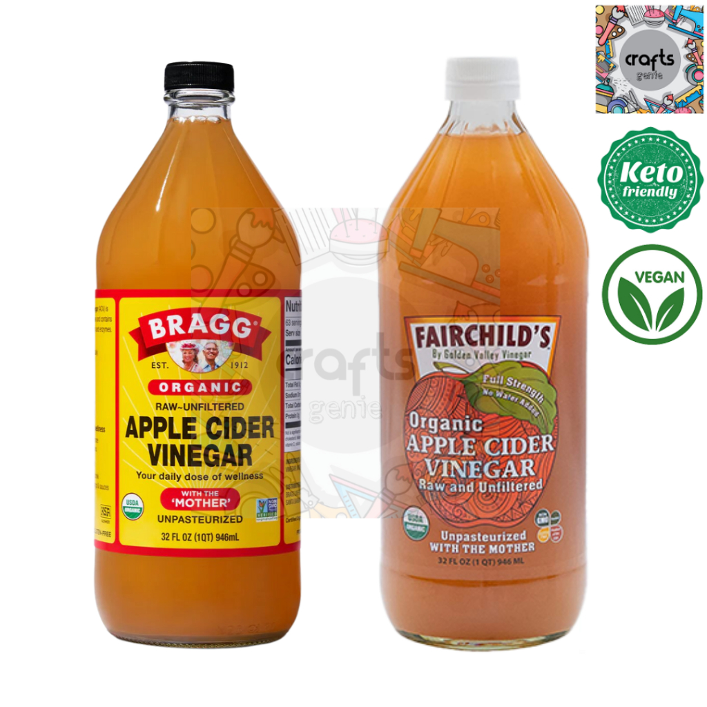 BRAGG / FAIRCHILD'S Organic Apple Cider Vinegar 946ml 32oz 生酮饮食 Vegan