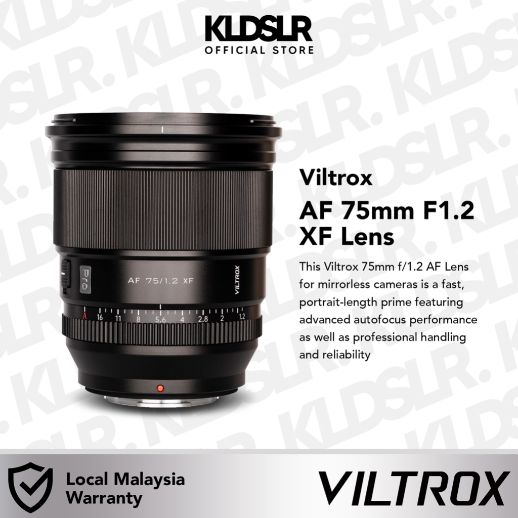 [ready Stock] Viltrox Af 75mm F1 2 Lens Viltrox 75mm For Fujifilm X