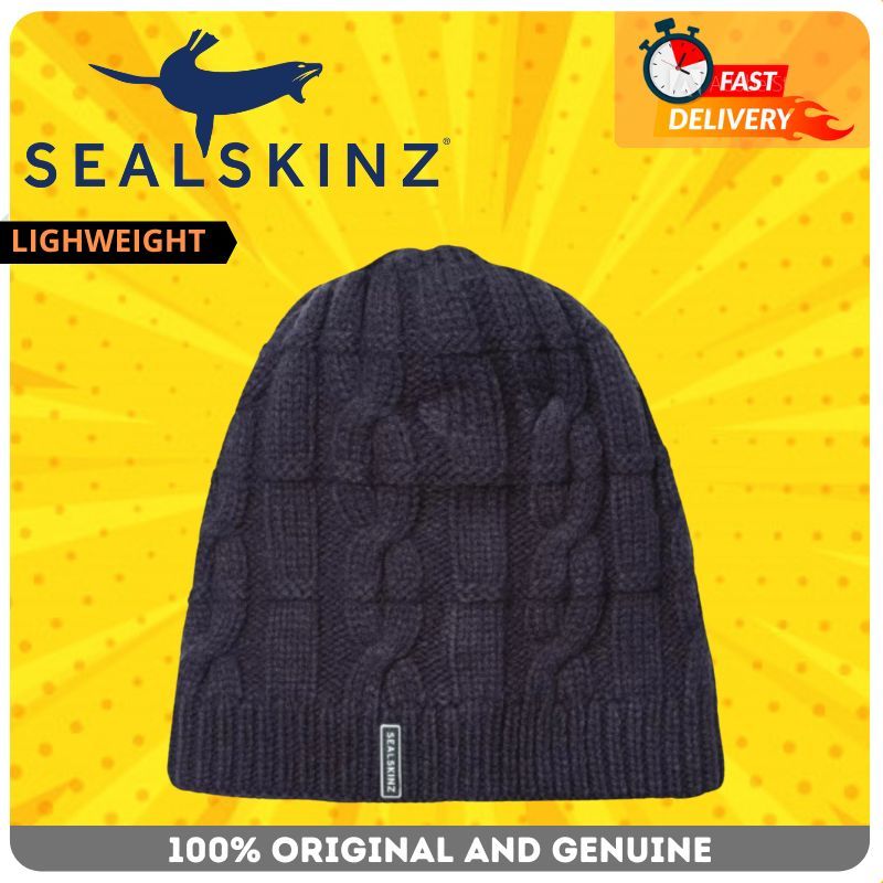 Sealskinz Berretto Invernale In Lavorato A Maglia – Impermeabile, Antivento E Traspirante – Taglia XXL Grigio – Caldo E Confortevole