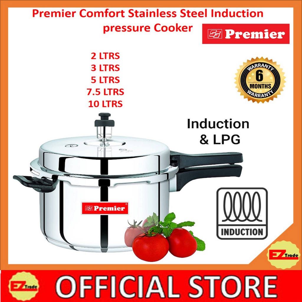 PREMIER Comfort Stainless Steel Pressure Cooker with Induction 2L 3L 5L 7.5L 10L PRE ORDER ONLY Shopee Malaysia