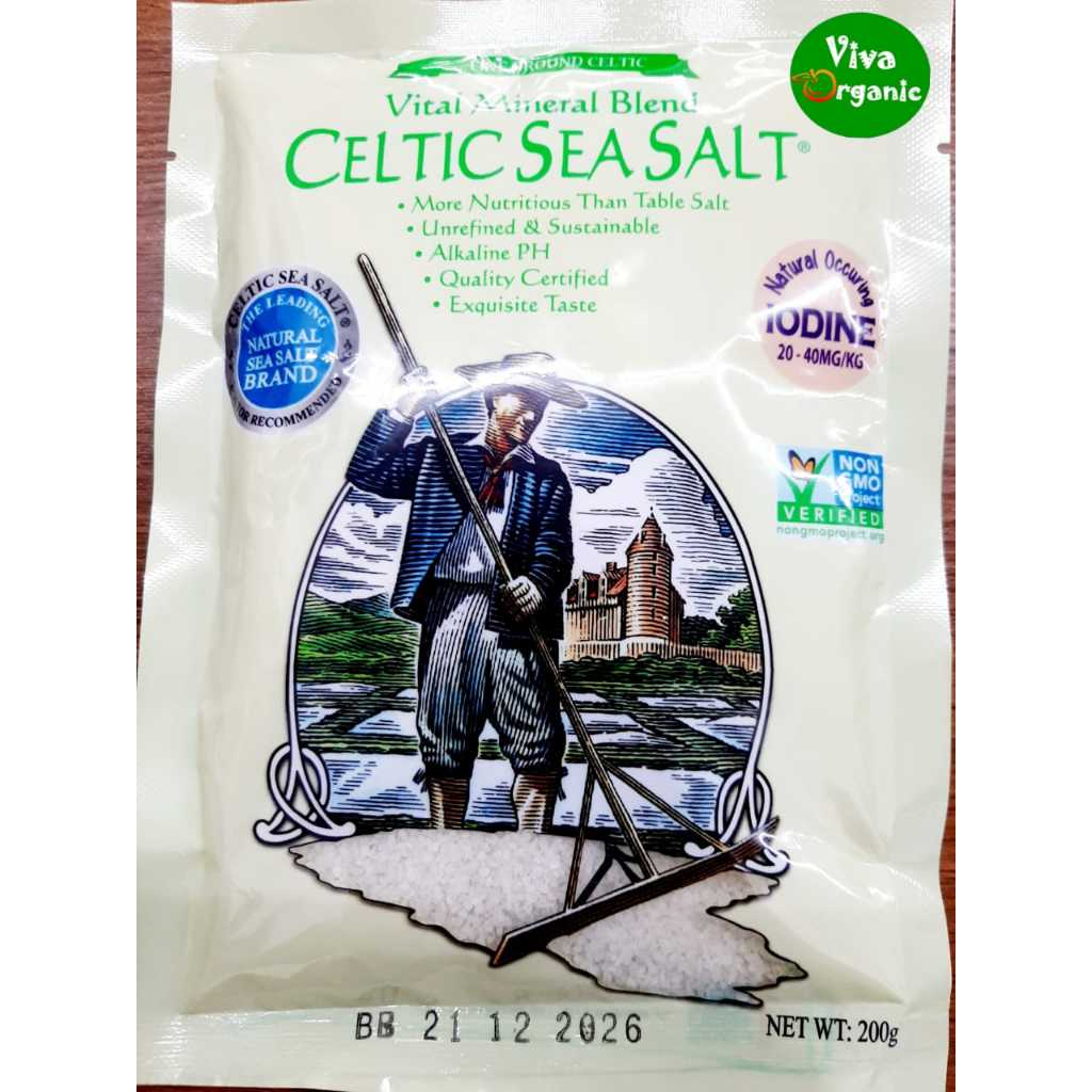 Celtic Sea Salt (fine) (200g) Natural occuring Iodine 20 40mg/kg
