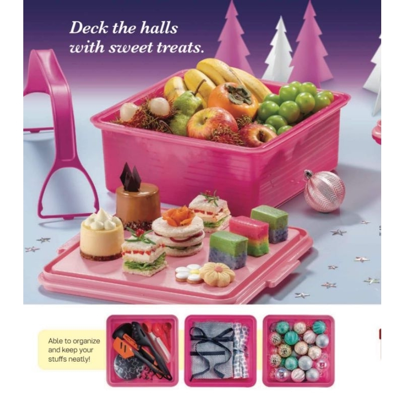 Tupperware Slide N Serve / Fresh Fancy Cake Carrier 6L (Cake Taker ...