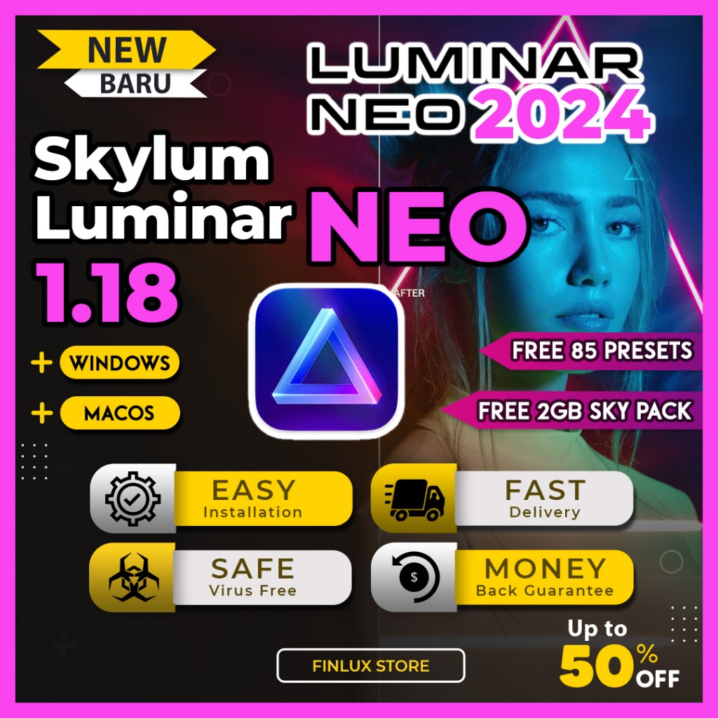 Luminar NEO 2024 Luminar AI Luminar 4 + FREE Presets Latest