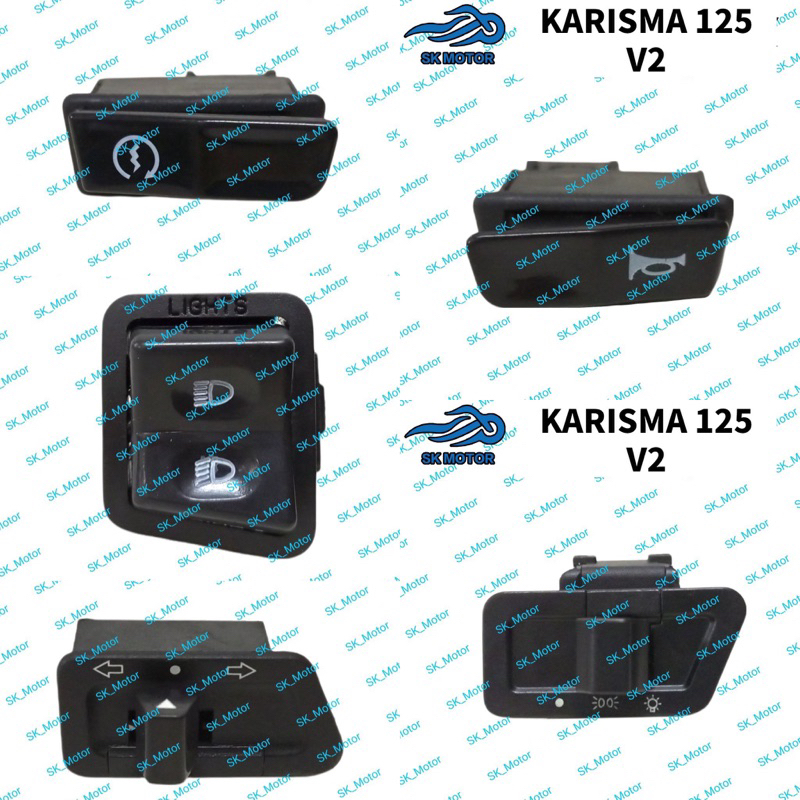 Modenas KARISMA 125 NEW V2 Button Starter Horn Hi Low On Off Signal ...