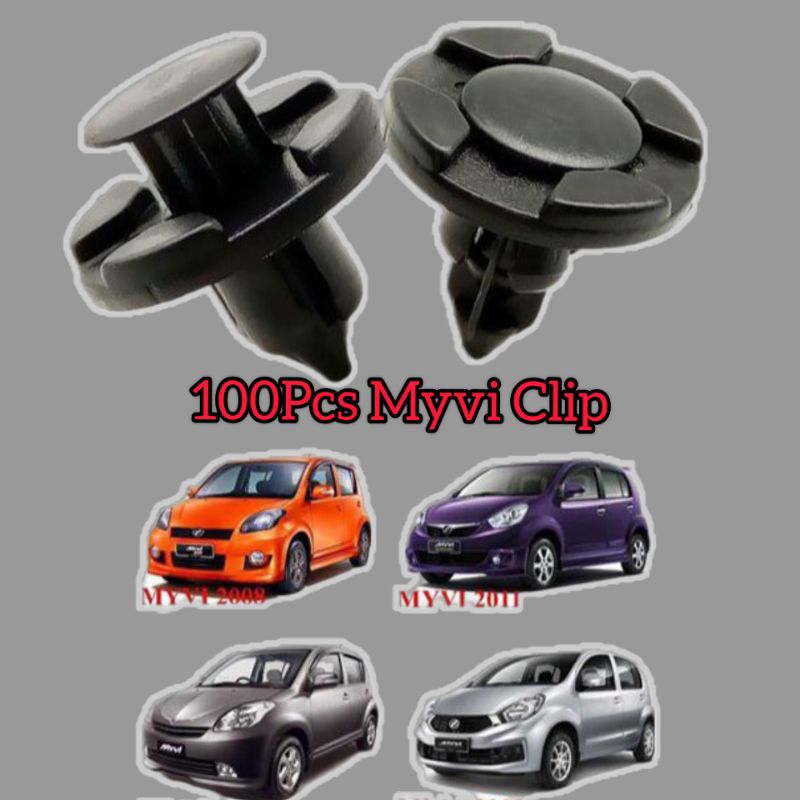 10Pc Perodua Myvi Viva Alza Axia Bezza Bumper Fender Under Shield Clips
