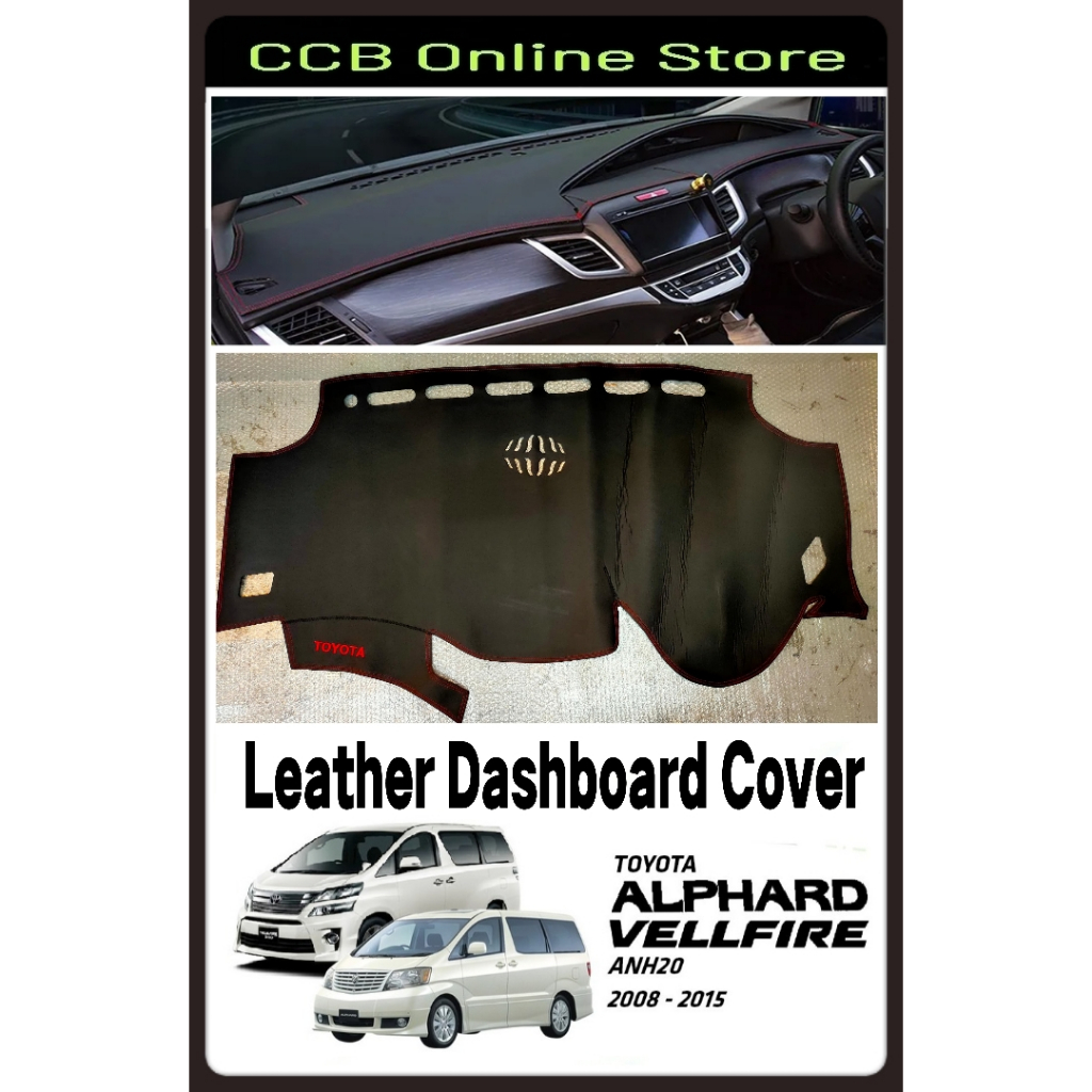 Toyota Alphard / Vellfire ANH20 2008 2014 Car Leather Dash Mat