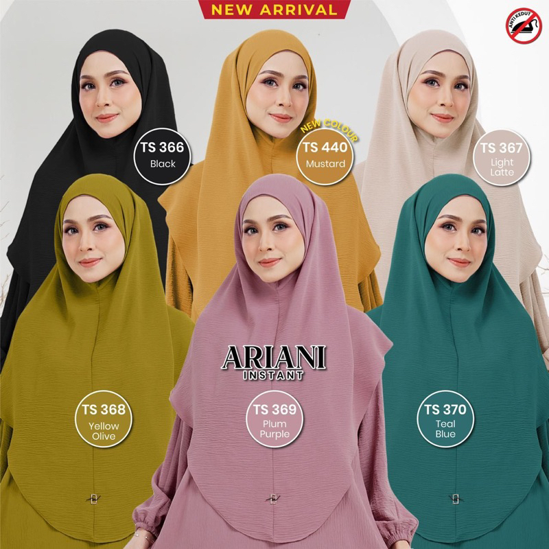 Tudung Instant ARIANI Instant Sarung Ironless Tudung Sarung Murah ...