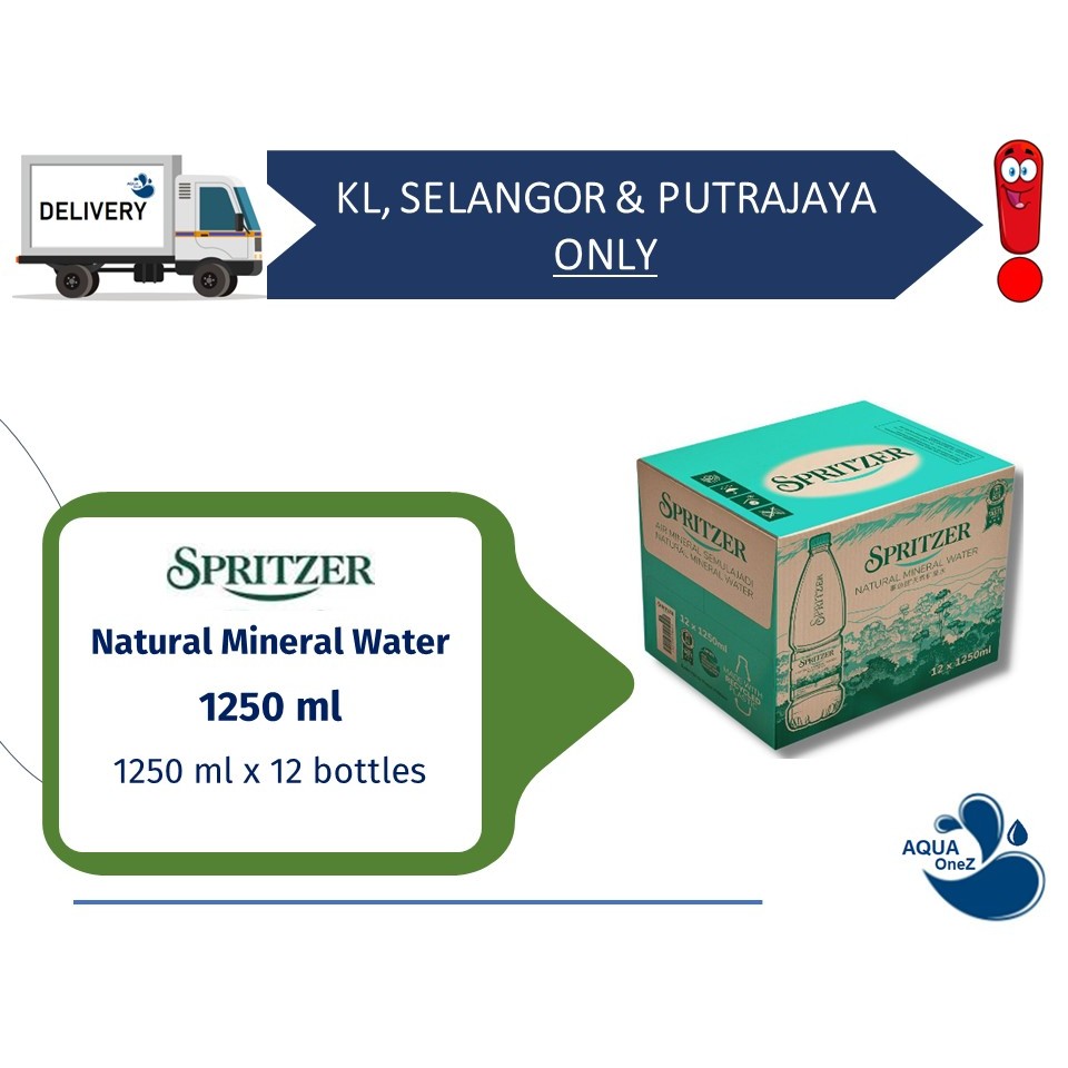 Spritzer Natural Mineral Water 1250ml x 12 bottles | Shopee Malaysia