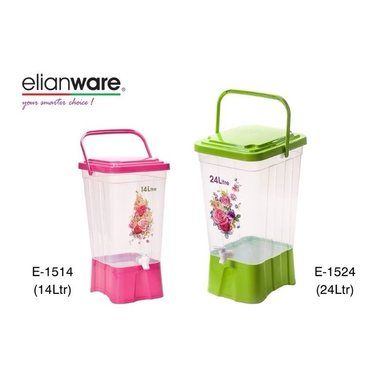 Elianware Flower Water Dispenser 14l 24l Bekas Air Minuman Bekas Air Water Container 0083