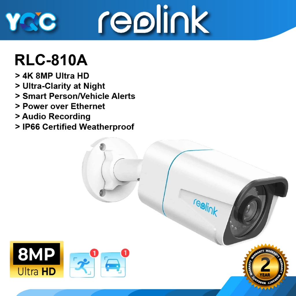Reolink 4K POE IP Security Camera Smart Person Vehicle Detection Outdoor  810A