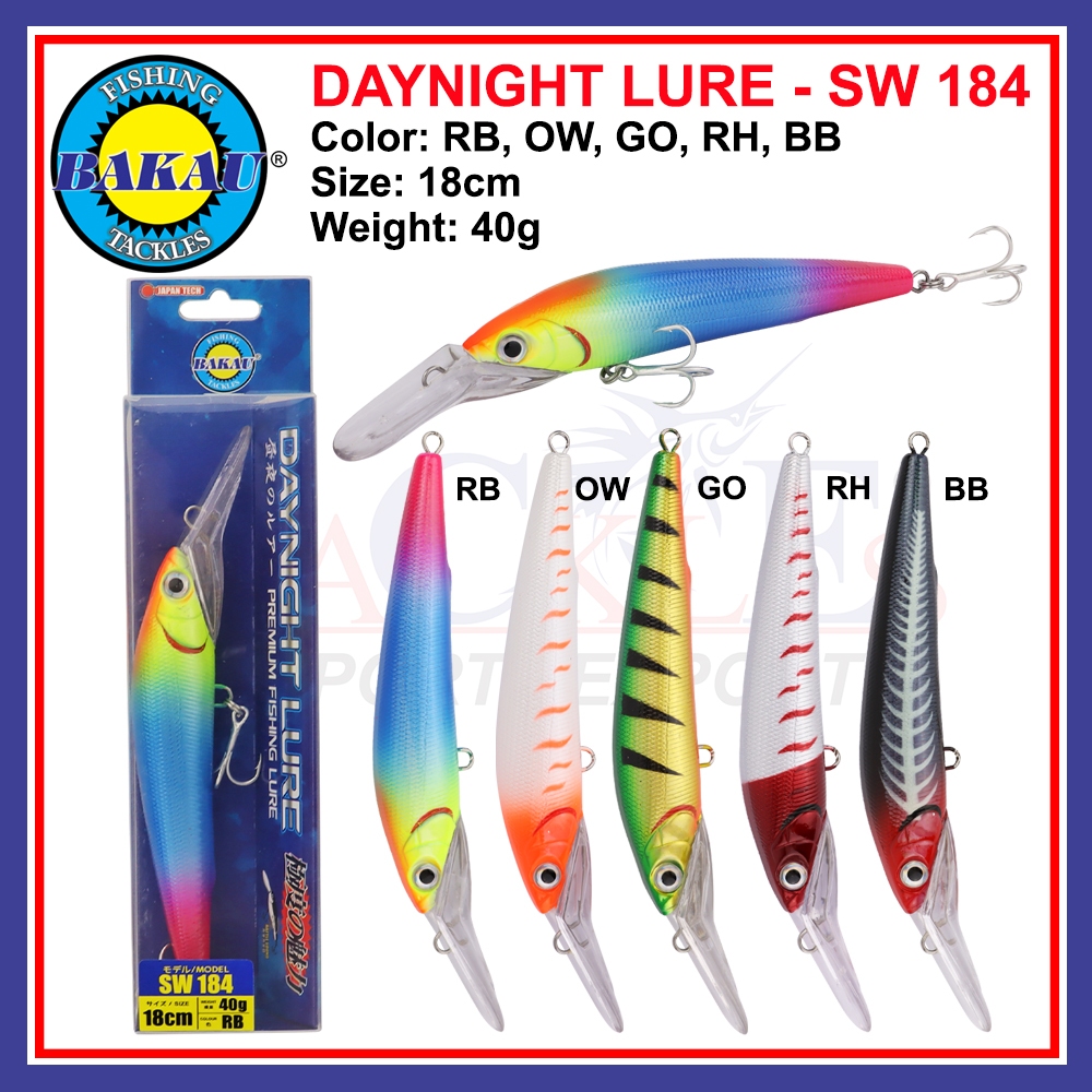 40g/18cm) Bakau Daynight Lure SW 184 Premium Fishing Lure Gewang Pancing  Saltwater Long Cast Tapping Sound | Shopee Malaysia
