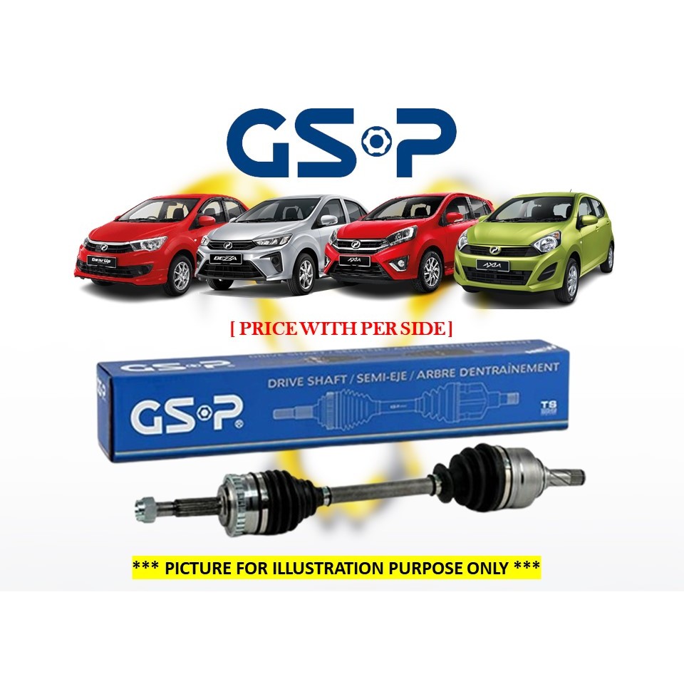 GSP Perodua Axia Bezza 1.0cc Drive Shaft Assembly RH Long / LH Short