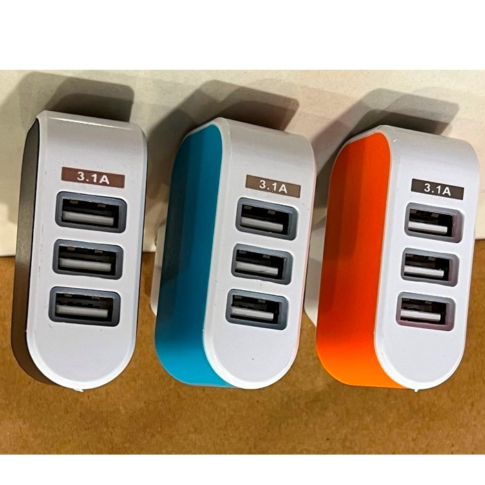 3 Ports 5V 3A Multiple Wall USB Smart Charger Adapter | Shopee Malaysia