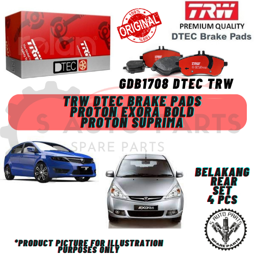 PROTON EXORA BOLD / PROTON SUPRIMA (belakang REAR) TRW DTEC DISC BRAKE ...