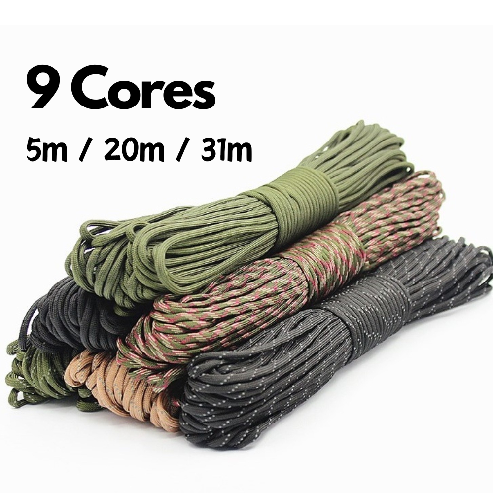 Purple Paracord 550, Parachute Cord Mil-Spec 100FT, 100% Nylon Rope in  Survival Gear and Equipment, Heavy Duty Rope for Bracelet, Leashes,  Lanyards and Camping (Blue, 100FT. COILED IN BAG) 