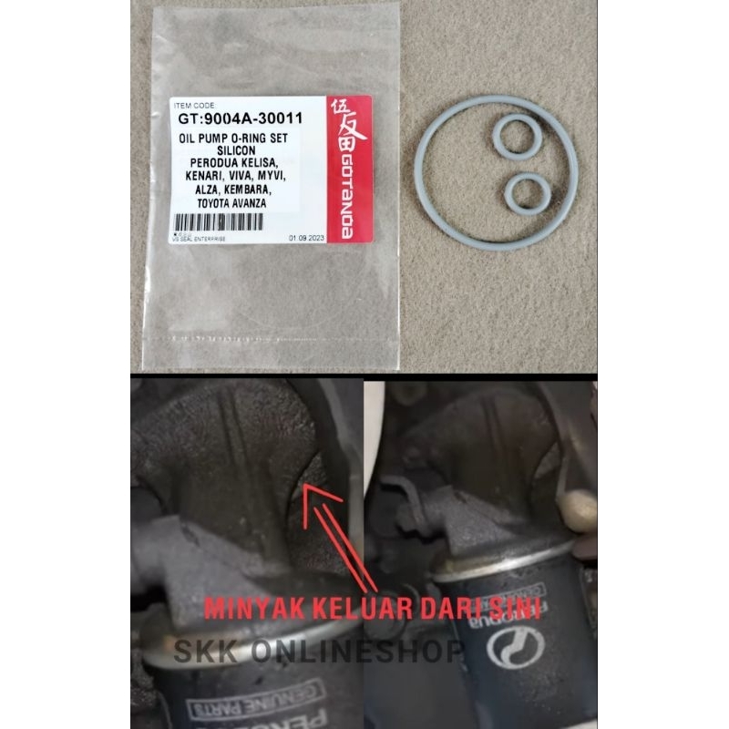 SILICON OIL PUMP ORING SET / OIL FILTER HOUSING PERODUA MYVI, ALZA