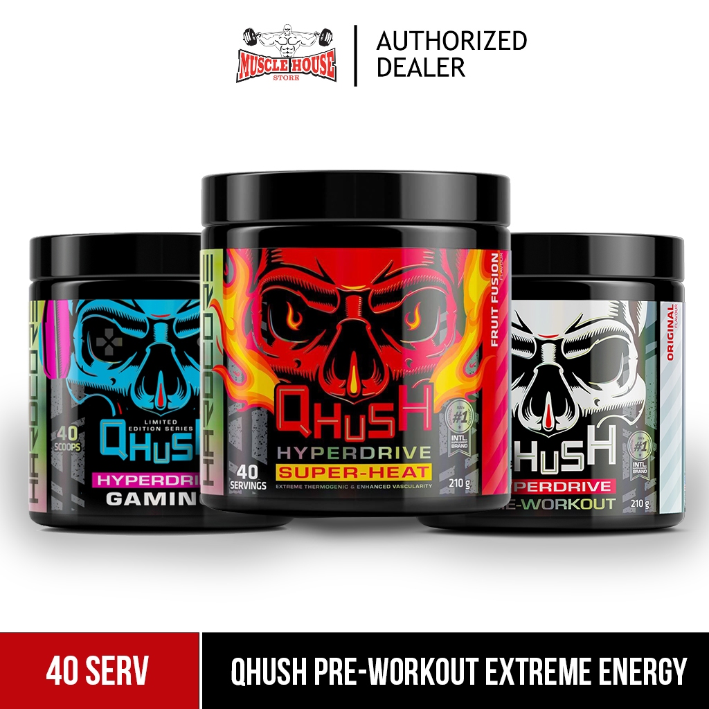 Halal USN Qhush Hyperdrive PreWorkout Extreme Energy Booster Drink