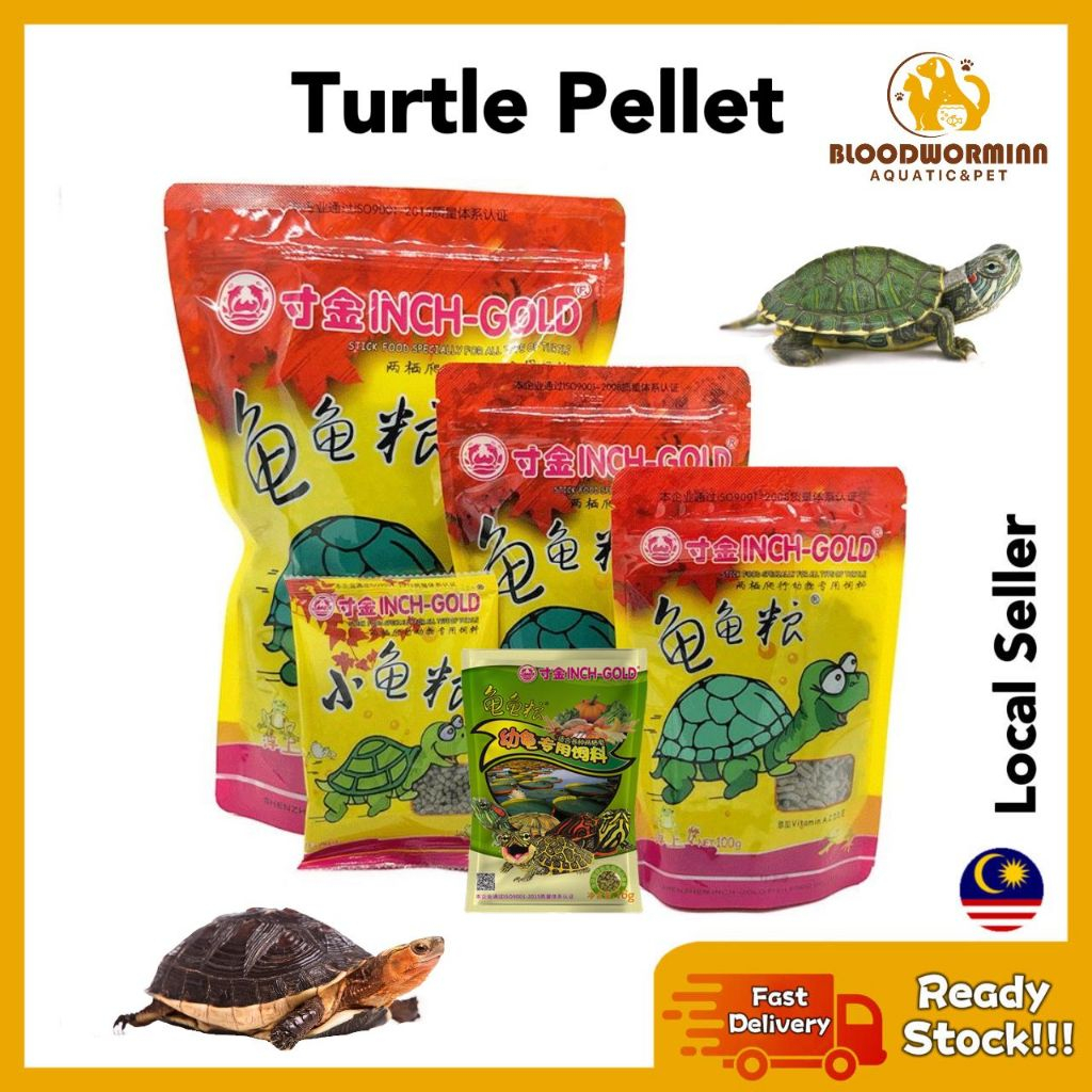 INCH-GOLD Tortoise Turtle Food Pouch Tortoise Pellet High Calcium ...