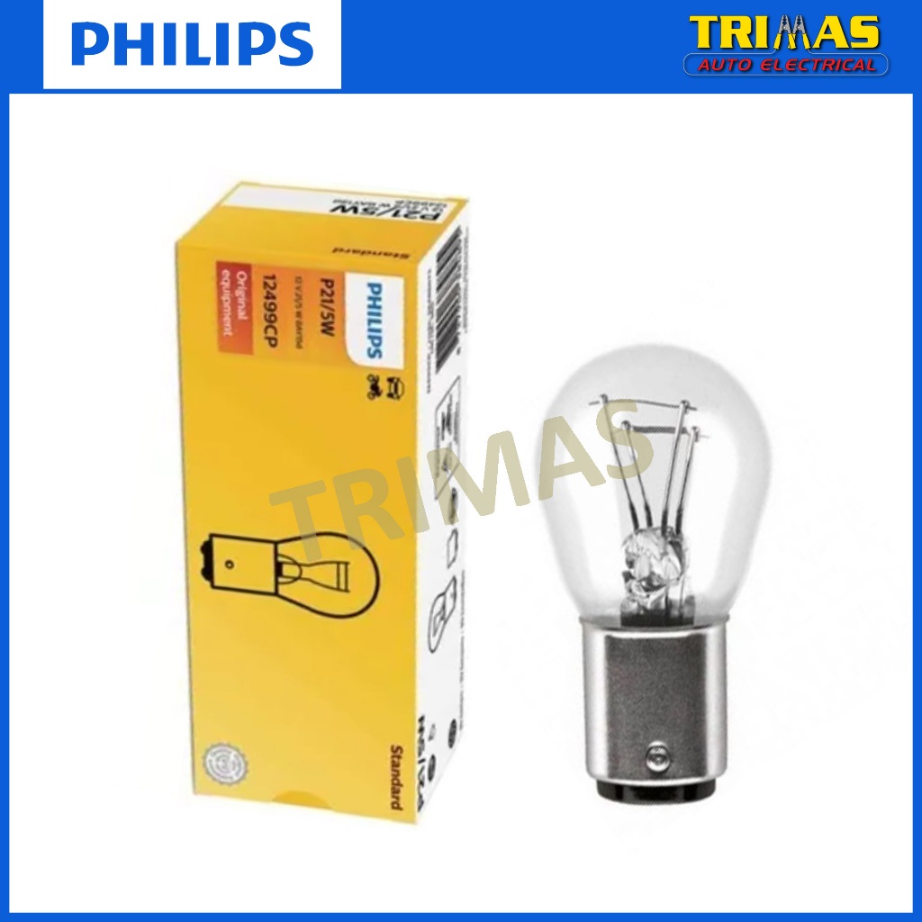 12499CP Original Philips Premium Brake Light Corner Bulb P21/5W (1PC