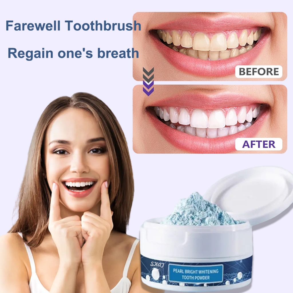 Natural Pearl Whitening Tooth Powder 50g Oral Care Probiotic Tooth ...