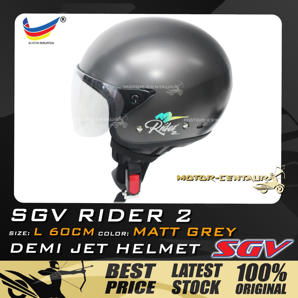 TOPI KELEDAR SGV RIDER 2 HELMET KETUPAT/MATT GREY/PASTEL PINK/TURQUOISE ...