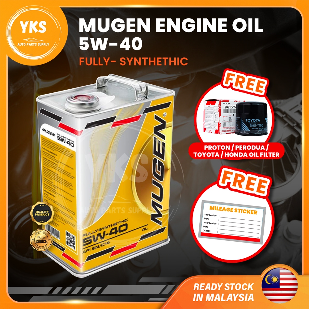Free Gift🎁 MUGEN🔥SN/CI4 5W40 ENGINE OIL 4L FULLY SYNTHETIC ORIGINAL ...