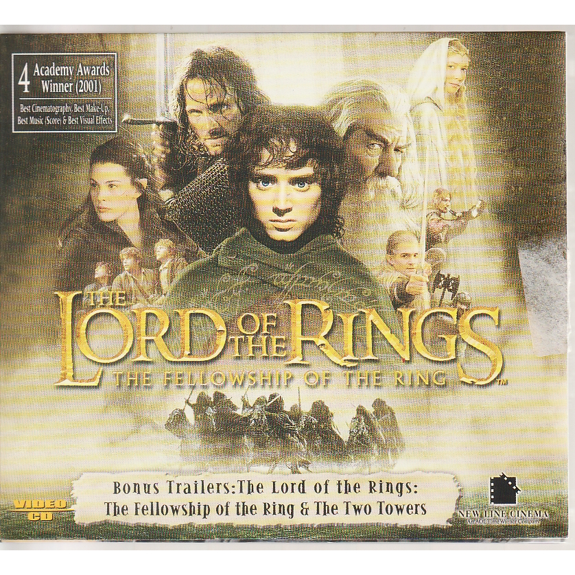 VCD THE LORD OF THE RINGS THE FELLOWSHIP OF THE RING ( ORIGINAL 3 DISC ...
