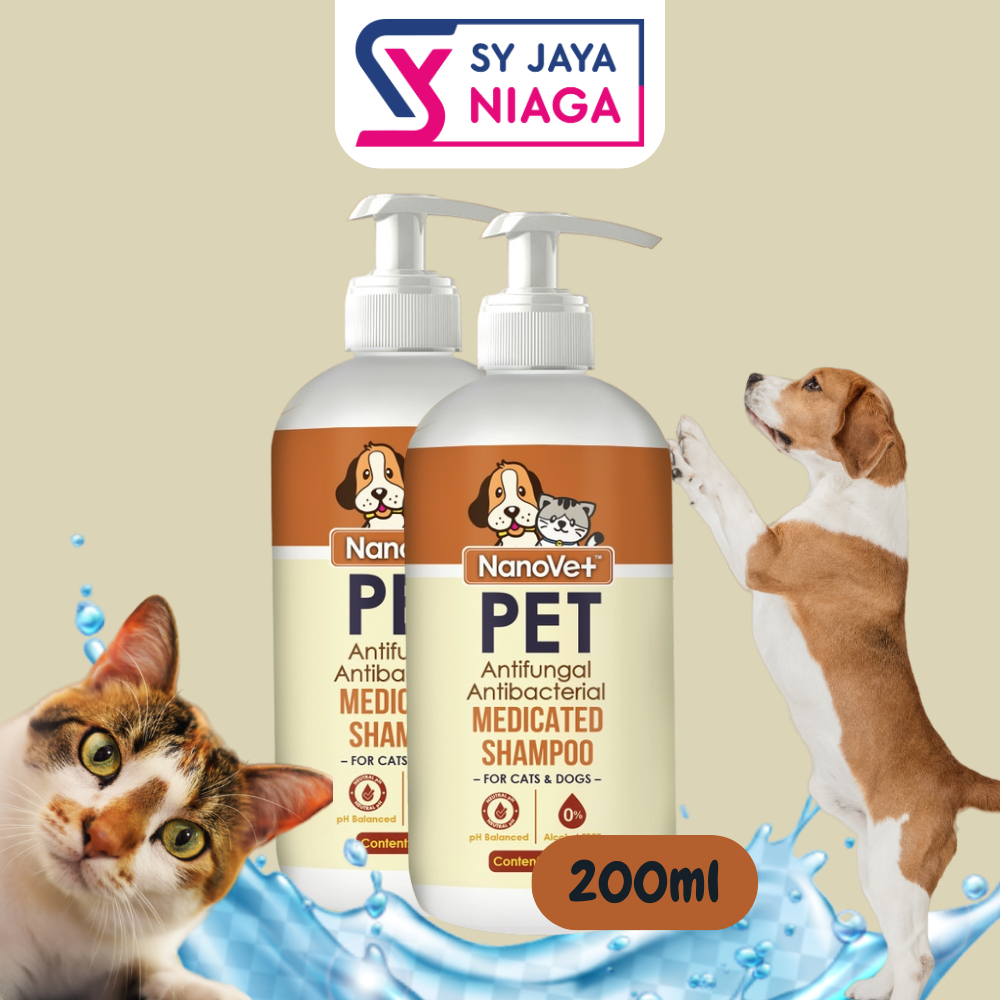 PALT Nanovet 200ml No Rinse Waterless Medicated Pet Shampoo Cat Dog Kucing Anjing Mandi 猫狗洗澡