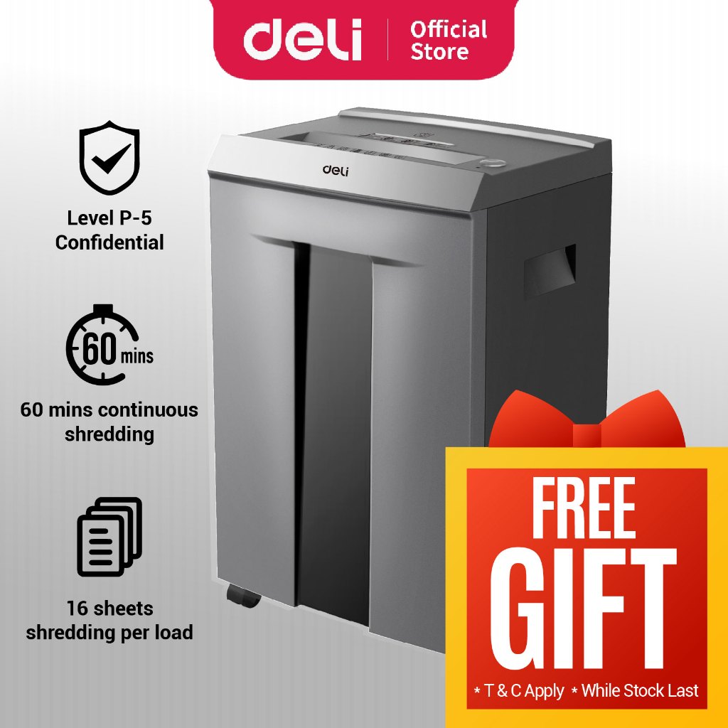 Deli Paper Shredder Heavy Duty Automatic Machine Office Supplies (30L