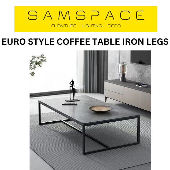 SamSpace 2 In 1 Coffee Table Home Living Furniture Set Iron Legs