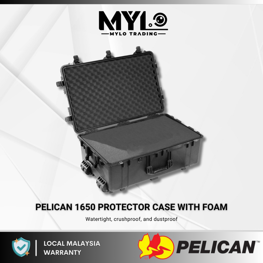 Pelican 1650 Camera Case With Foam Black Shopee Malaysia