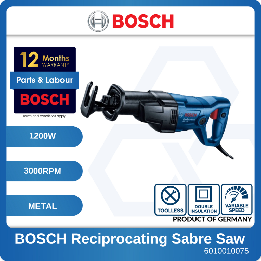BOSCH GSA120 Reciprocating Sabre Saw 1200w/3000rpm/240v GSA 120