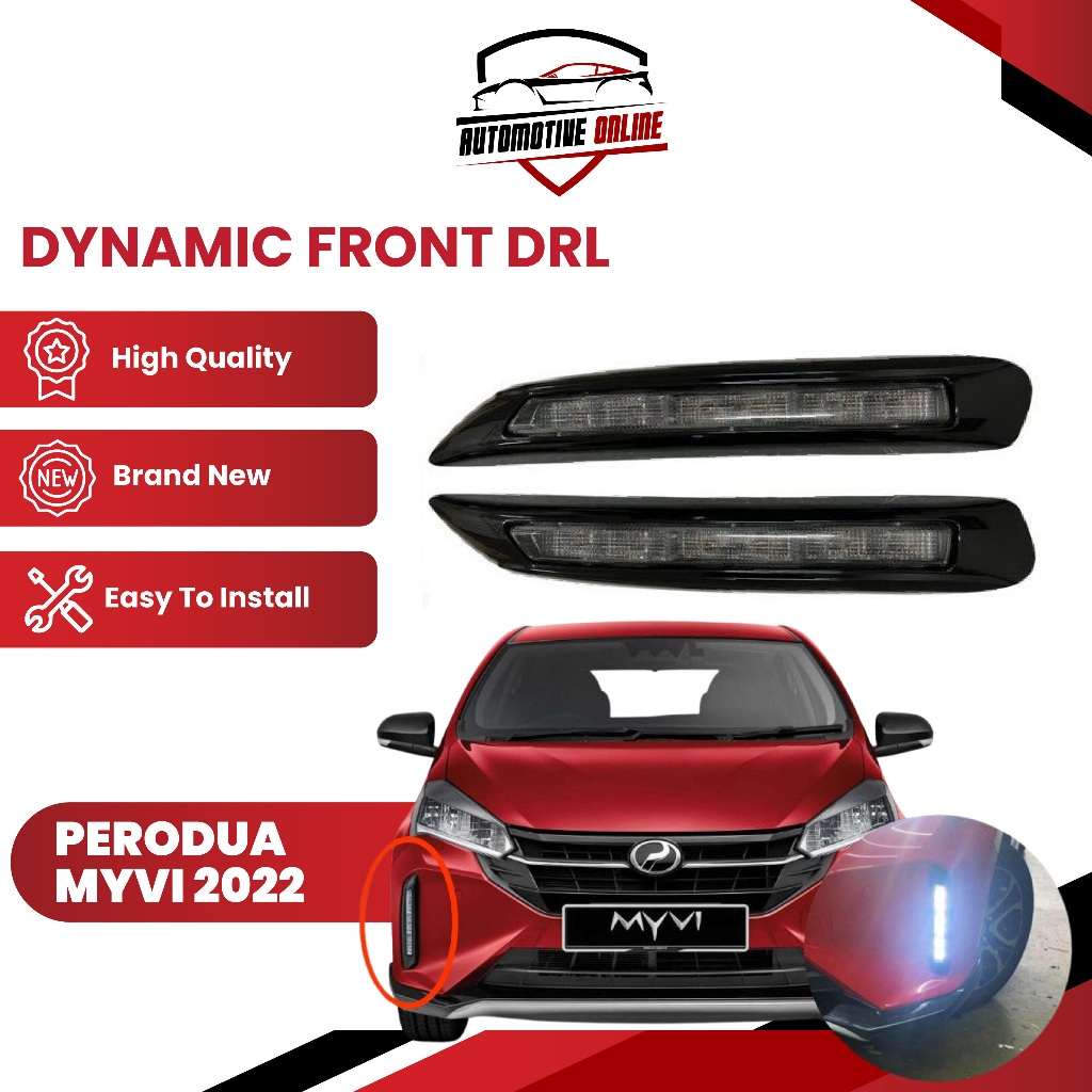 Perodua MYVI G3 FACELIFT 2022 - 2024 Dynamic Front DRL Daylight With ...